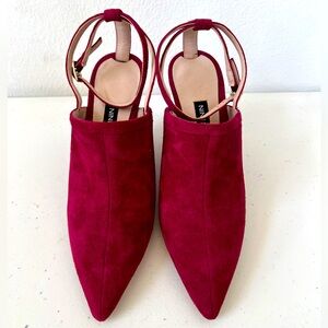 BRAND NEW: Nine West women shoes in pointed toe wedge heel suede ankle strap